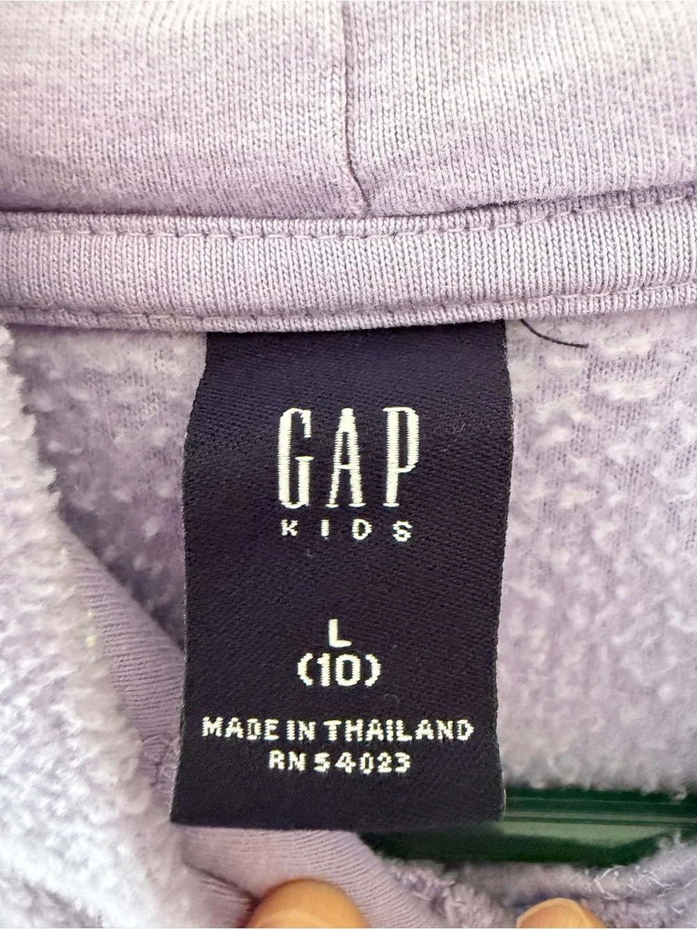 GAP Y2K Kids Lavender Fleece Hoodie Size Large
